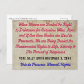 Pro Choice Stemming voor levensvrijheid en geluk Briefkaart (Voorkant / Achterkant)