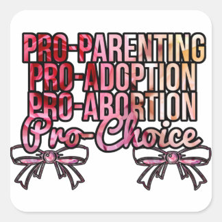Pro Choice Stickers! Vierkante Sticker
