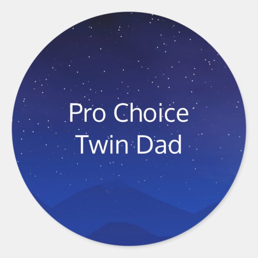 Pro Choice Twin Dad Ronde Sticker (Voorkant)