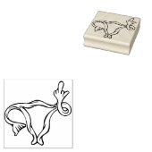 Pro-choice uterus flip off rubberstempel (Gestempeld)