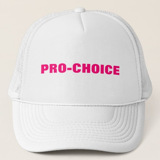 Pro-choice vrouwen voor abortus roze trucker pet (Voorkant)