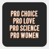 Pro Choice Vrouwenrechten Feministisch Patriarchaa Vierkante Sticker (Voorkant)