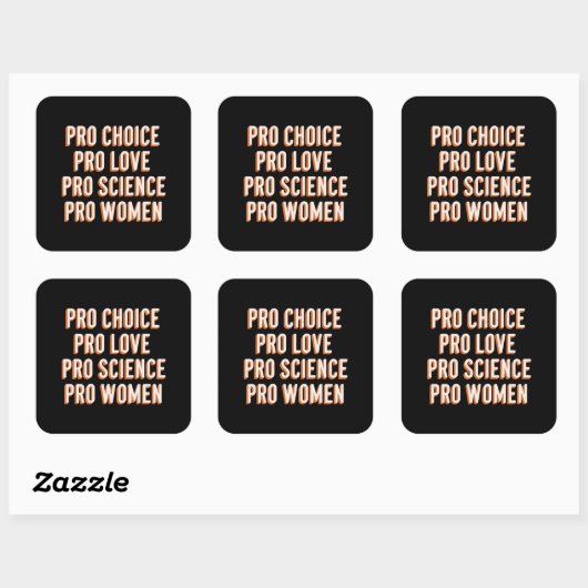 Pro Choice Vrouwenrechten Feministisch Patriarchaa Vierkante Sticker (Vel)