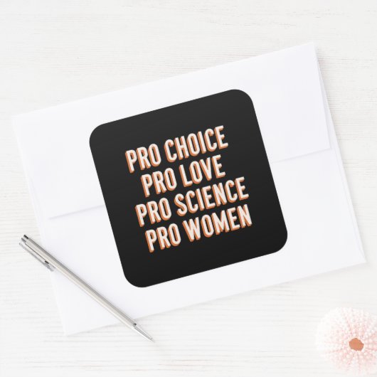 Pro Choice Vrouwenrechten Feministisch Patriarchaa Vierkante Sticker (Envelop)