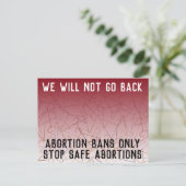 Pro Choice We gaan Roe niet terug v Wade Briefkaart (Staand voorkant)