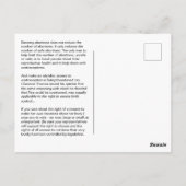 Pro Choice We gaan Roe niet terug v Wade Briefkaart (Achterkant)