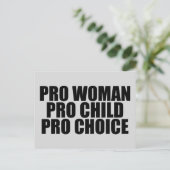 Pro Choice Woman Child Briefkaart (Staand voorkant)