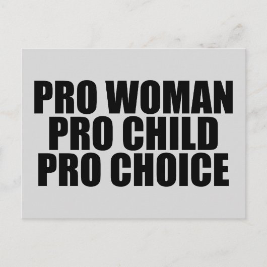 Pro Choice Woman Child Briefkaart (Voorkant)