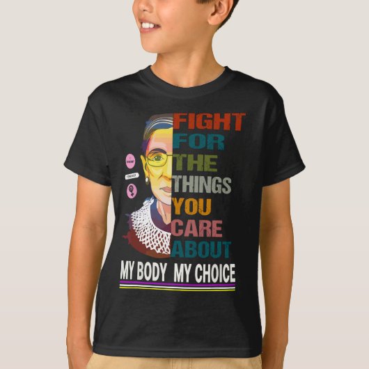 Pro Choice Womens Ruth Bader Ginsburg Protest Marc T-shirt (Voorkant)