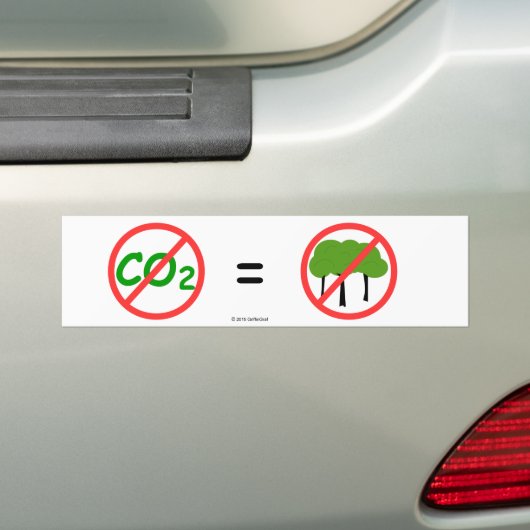 Pro-CO2-Bumpersticker Bumpersticker (Op auto)