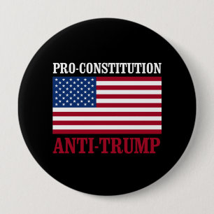 Pro-Constitutionele anti-trump - anti-trump — Ronde Button 4,0 Cm