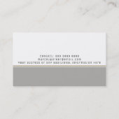 Pro Corporate Classy Wit & Grijs monogram Visitekaartje (Achterkant)