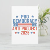 Pro Democracy Anti Project 2025 Republikein Trump Bedankkaart (Staand voorkant)