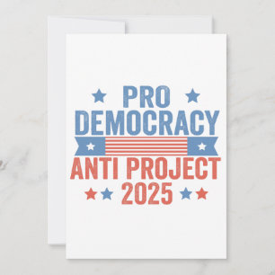 Pro Democracy Anti Project 2025 Republikein Trump Bedankkaart