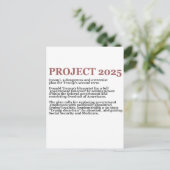 Pro Democracy Anti Project 2025 Republikein Trump Briefkaart (Staand voorkant)