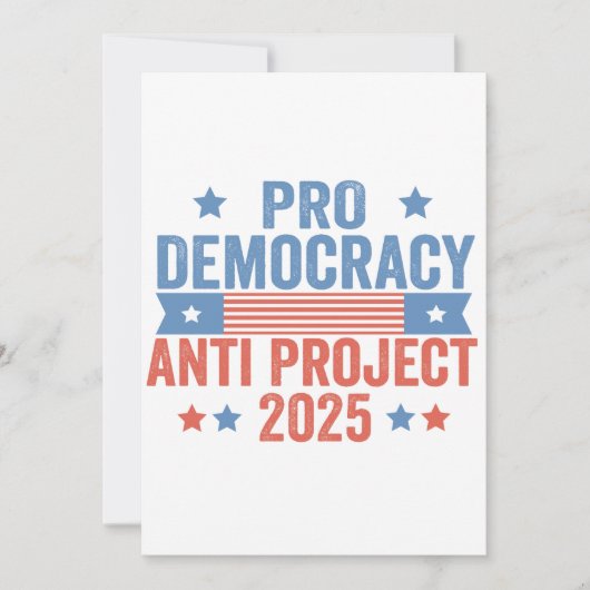 Pro Democracy Anti Project 2025 Republikein Trump Kaart (Voorkant)