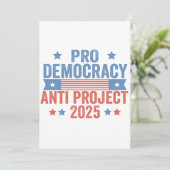 Pro Democracy Anti Project 2025 Republikein Trump Kaart (Staand voorkant)