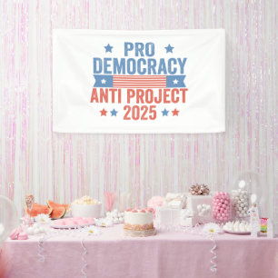 Pro Democracy Anti Project 2025 Republikein Trump Spandoek