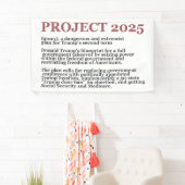 Pro Democracy Anti Project 2025 Republikein Trump Spandoek (Insitu)