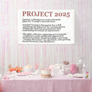 Pro Democracy Anti Project 2025 Republikein Trump Spandoek