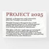 Pro Democracy Anti Project 2025 Republikein Trump Spandoek (Horizontaal)