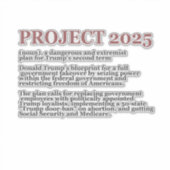 Pro Democracy Anti Project 2025 Republikein Trump Sticker (Voorkant)