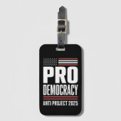 Pro Democracy Anti Project 2025 Trump 2025 Bagagelabel (Voorkant (verticaal))
