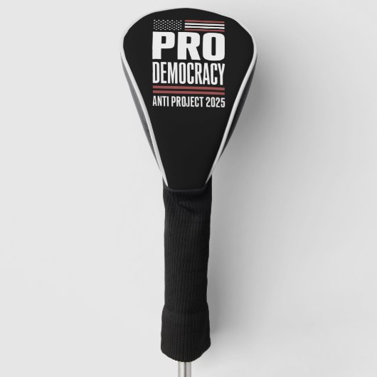 Pro Democracy Anti Project 2025 Trump 2025 Golfheadcover (Voorkant)