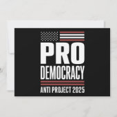 Pro Democracy Anti Project 2025 Trump 2025 Kaart (Voorkant)