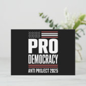 Pro Democracy Anti Project 2025 Trump 2025 Kaart (Staand voorkant)