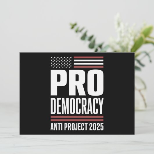 Pro Democracy Anti Project 2025 Trump 2025 Kaart (Staand voorkant)