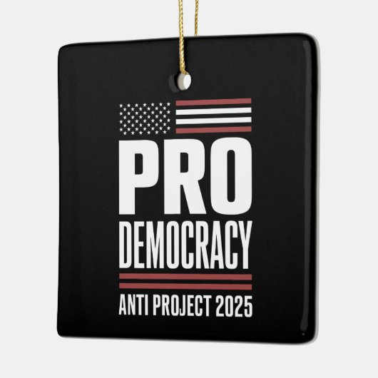 Pro Democracy Anti Project 2025 Trump 2025 Keramisch Ornament (Links)