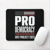 Pro Democracy Anti Project 2025 Trump 2025 Muismat (Met muis)