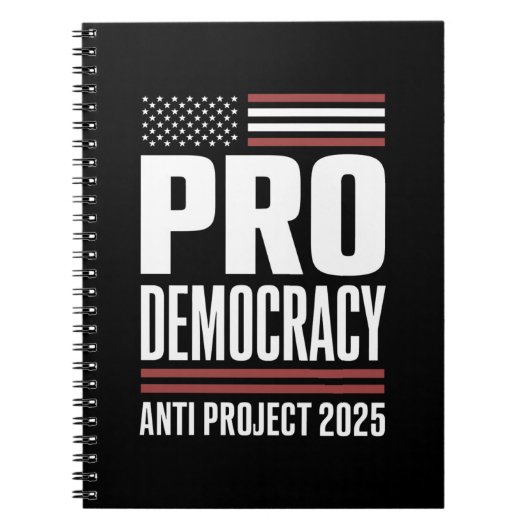 Pro Democracy Anti Project 2025 Trump 2025 Notitieboek (Voorkant)