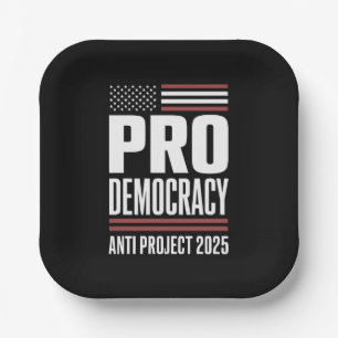 Pro Democracy Anti Project 2025 Trump 2025 Papieren Bordje