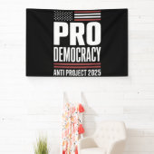 Pro Democracy Anti Project 2025 Trump 2025 Spandoek (Insitu)