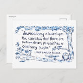 Pro-Democracy postcard Feestdagenkaart (Voorkant / Achterkant)