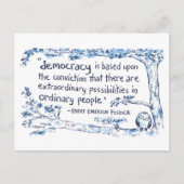 Pro-Democracy postcard Feestdagenkaart (Voorkant)