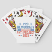 Pro Democratie Anti Project 2025 Republikein Trump Pokerkaarten (Achterkant)