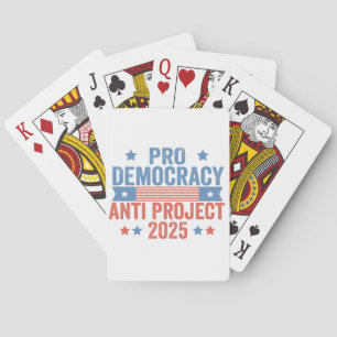 Pro Democratie Anti Project 2025 Republikein Trump Pokerkaarten