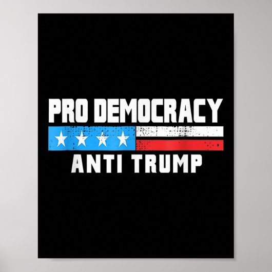 Pro-democratie - Anti-Trump 4 juli Patriottisch F Poster (Voorkant)