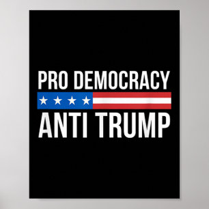Pro-democratie - Anti-Trump - Poster