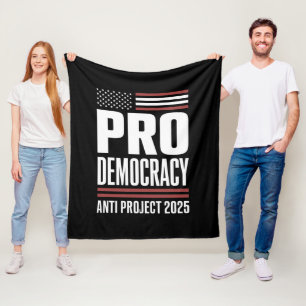 Pro Democratisch Anti Project 2025 Trump 2025 Fleece Deken