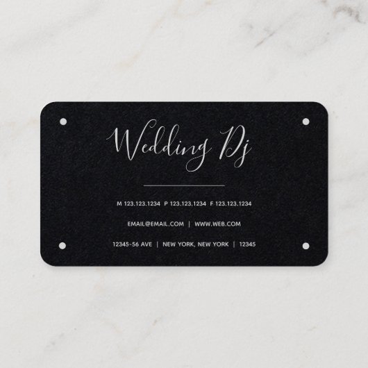 Pro-DJ-controller Visitekaartje (Achterkant)