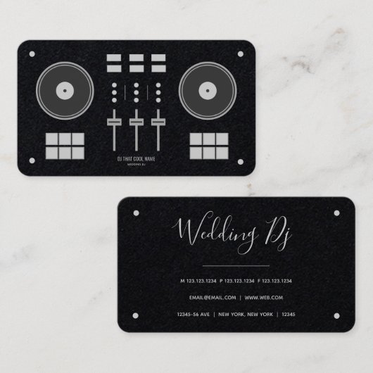 Pro-DJ-controller Visitekaartje (Voorkant / Achterkant)