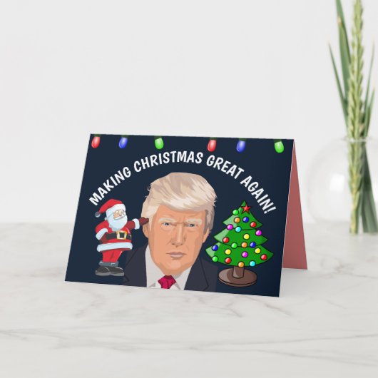 PRO Donald Trump-kerstkaarten Feestdagen Kaart (Voorkant)