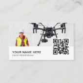 pro drone piloot QR Code Visitekaartje (Voorkant)