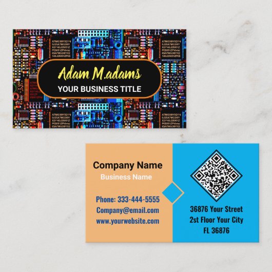 Pro Elektronische PCB Gedrukte Kringsraad (QR Code Visitekaartje (Voorkant / Achterkant)