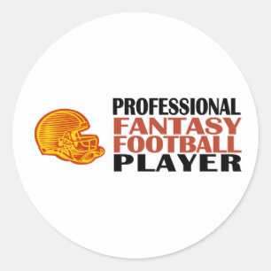Pro Fantasy Football Player Ronde Sticker