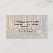 Pro fotografie (bos) visitekaartje (Achterkant)